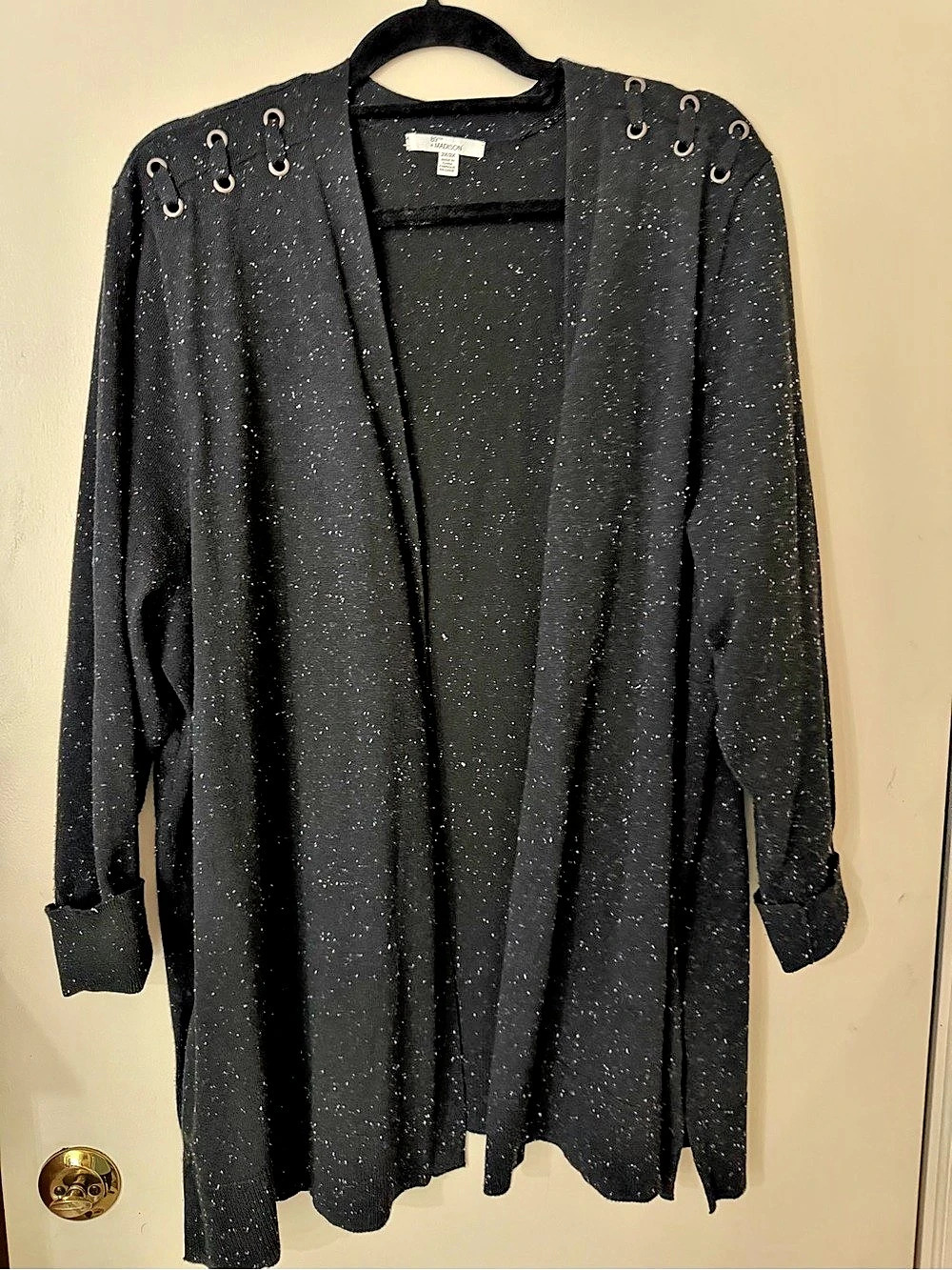 Black Open Front Cardigan Like New